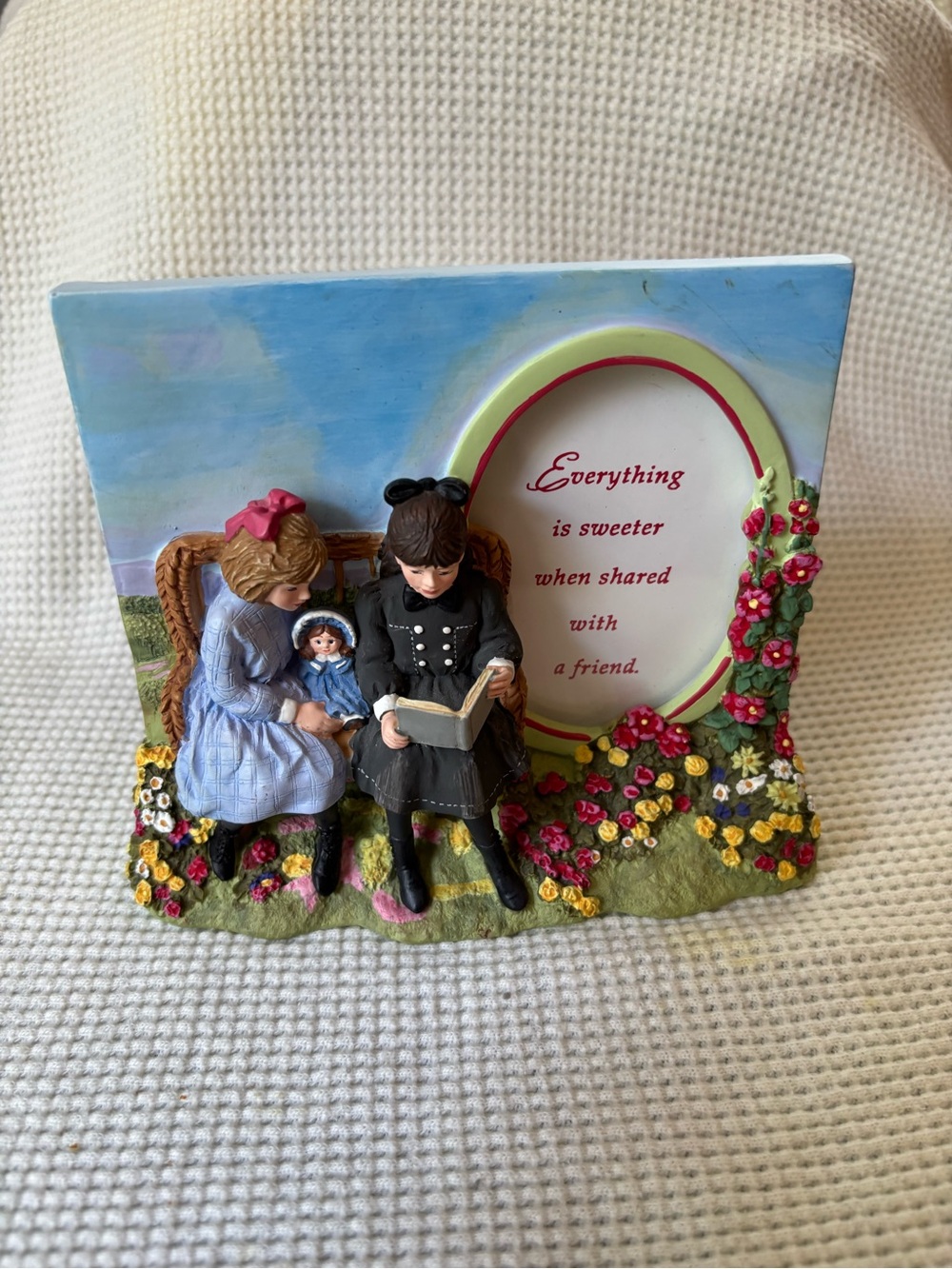 American girl Pleasant Company PICTURE FRAME w Samantha Nelly & Lydia doll  Rare